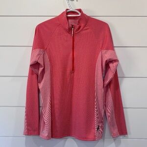 Antigua long sleeve 1/2 zip activewear top golf top size L